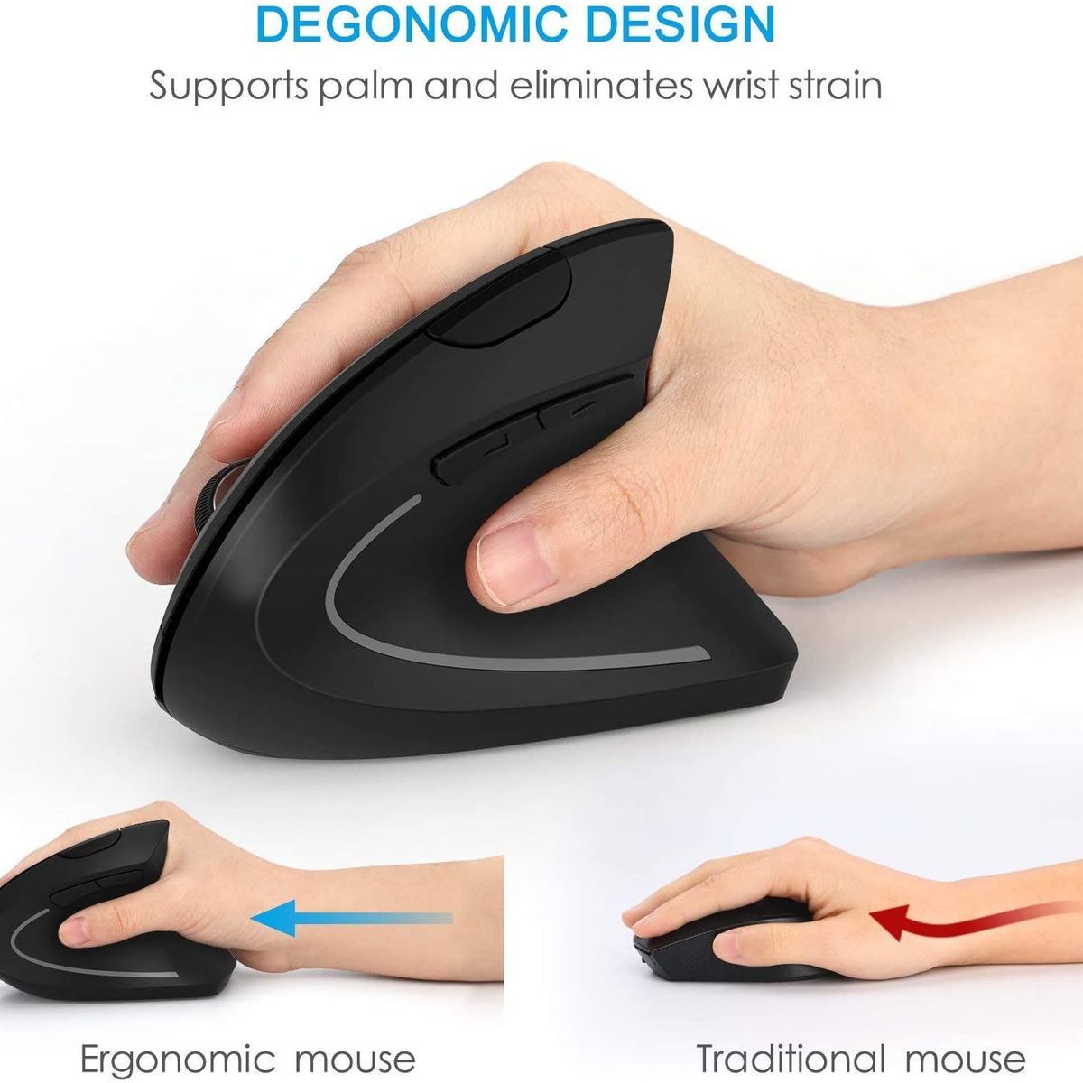 GENERICO - Mouse Vertical Ergonómico Inalámbrico