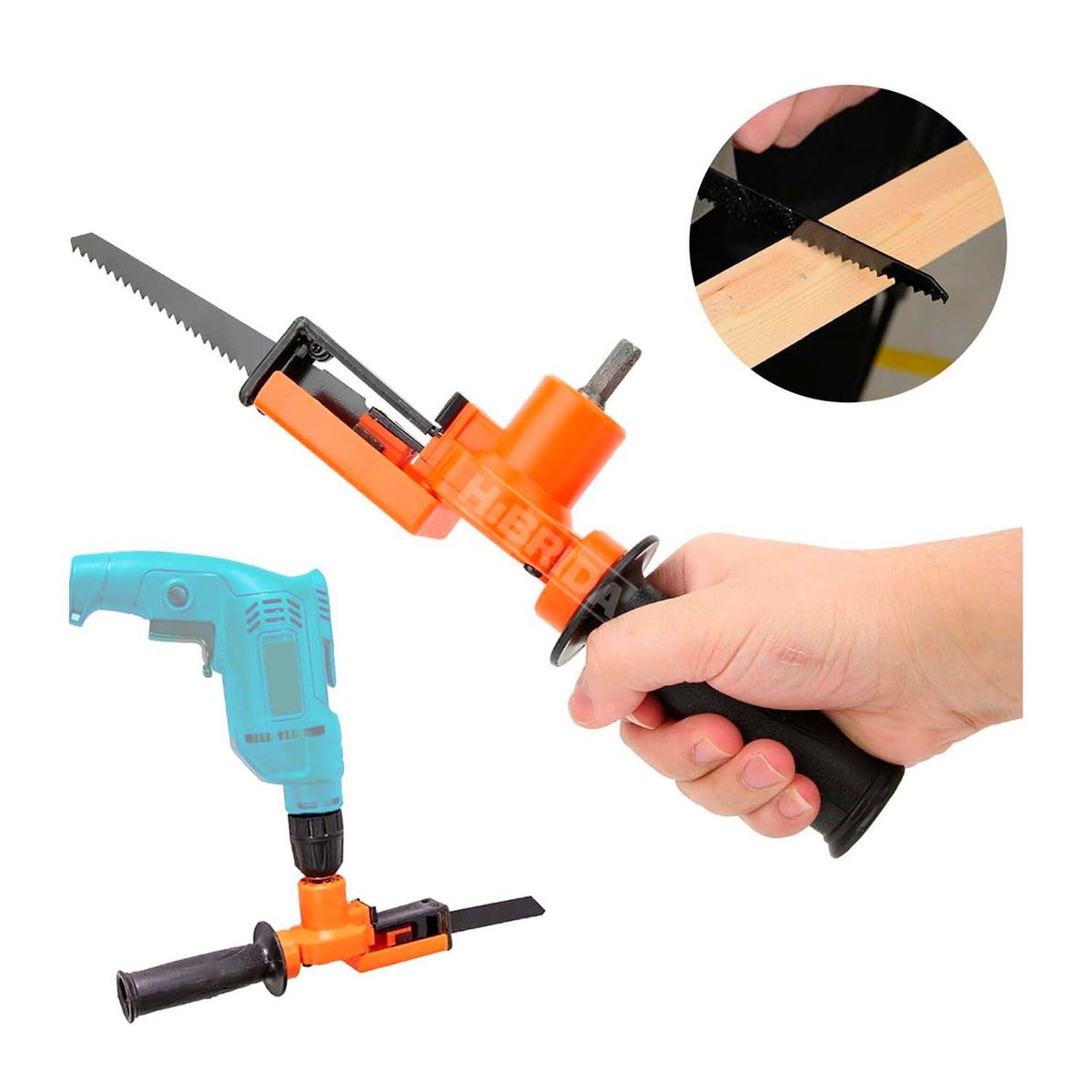 GENERICO - ADAPTADOR PARA TALADRO A SIERRA RECIPROCA MADERA MULTIUSOS - SEGHETTO