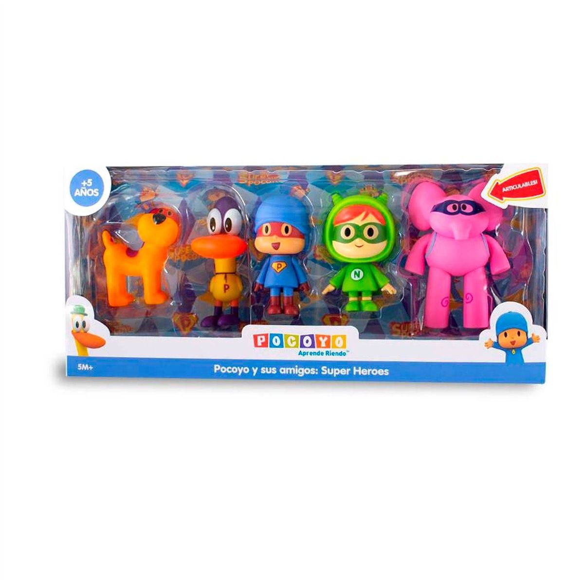 POCOYO - Set de Figuras Articulables Pocoyo y sus Amigos 5pcs