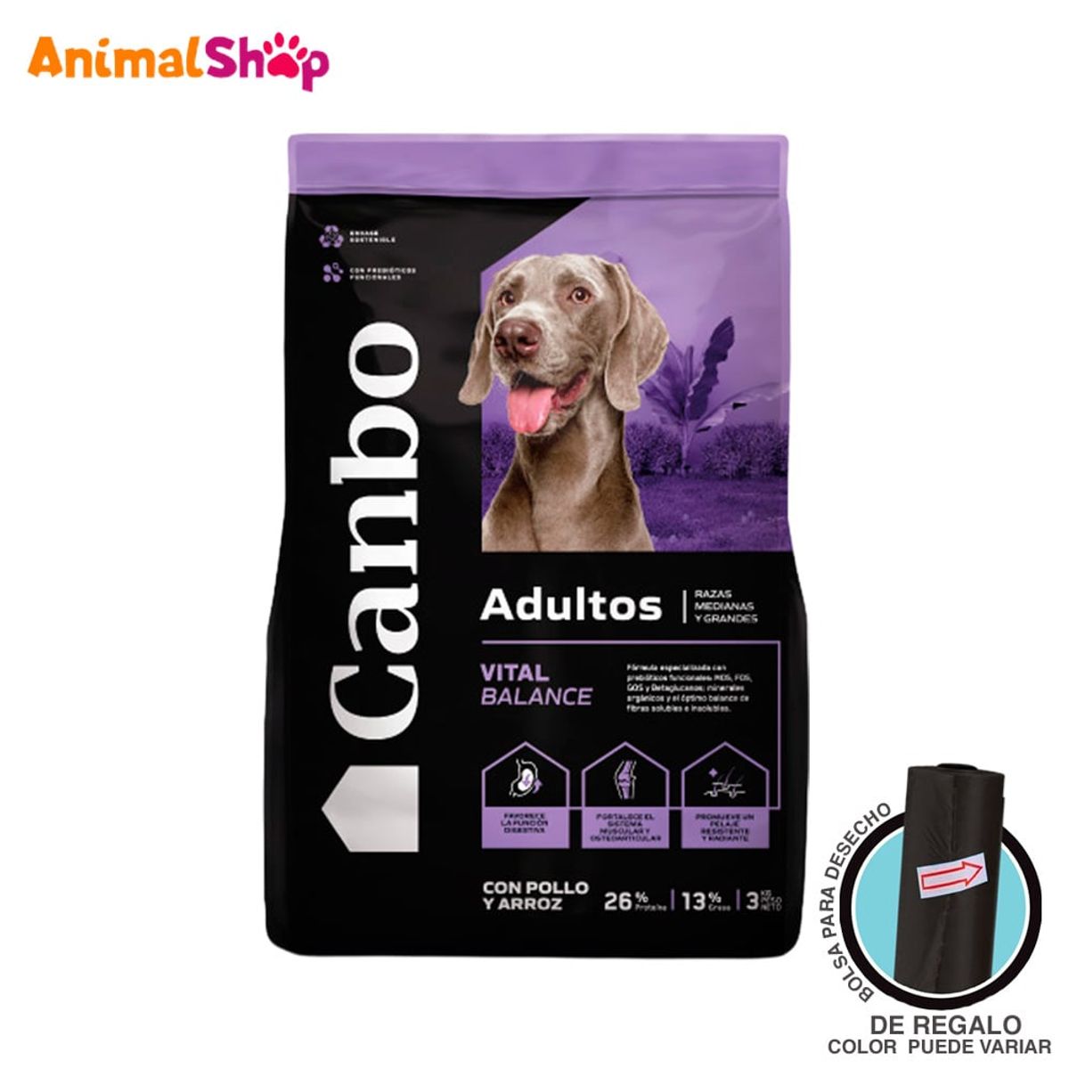 CANBO - Comida Perro Canbo Balance Raza Mediana Y Grande Pollo 3Kg