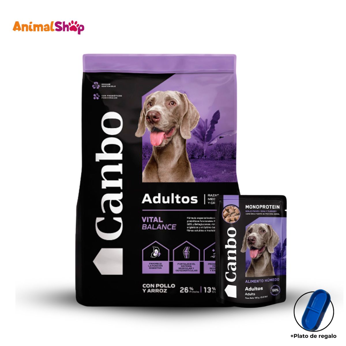 CANBO - Comida Perro Canbo Balance Raza Mediana Y Grande Pollo 15Kg + Regalos