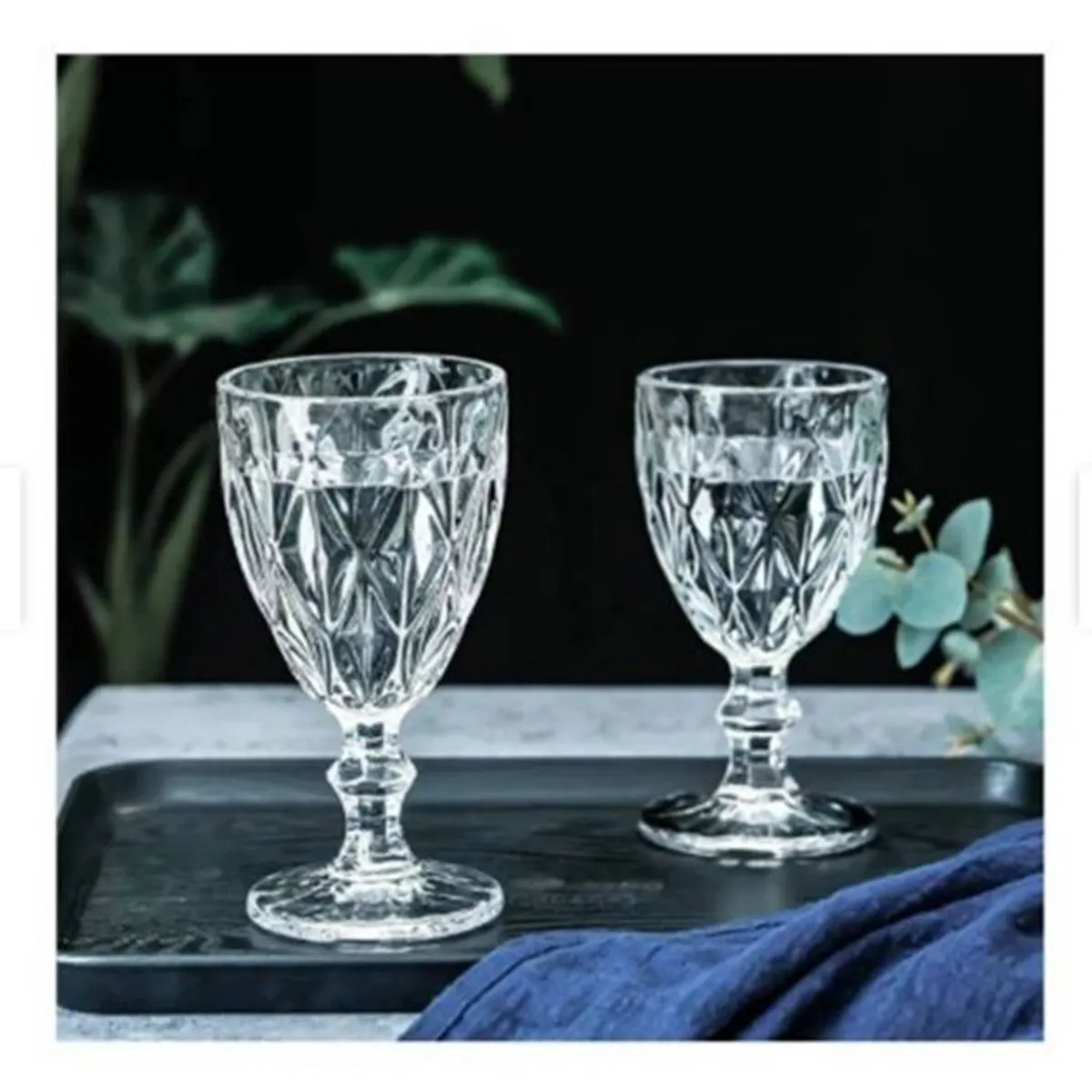 NO LOGO - Set de Copas de 6 piezas labradas 220ml