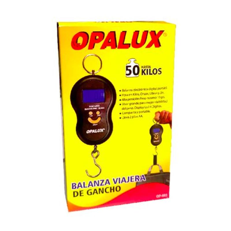 OPALUX - Balanza Viajera de Gancho OP-601 OPALUX