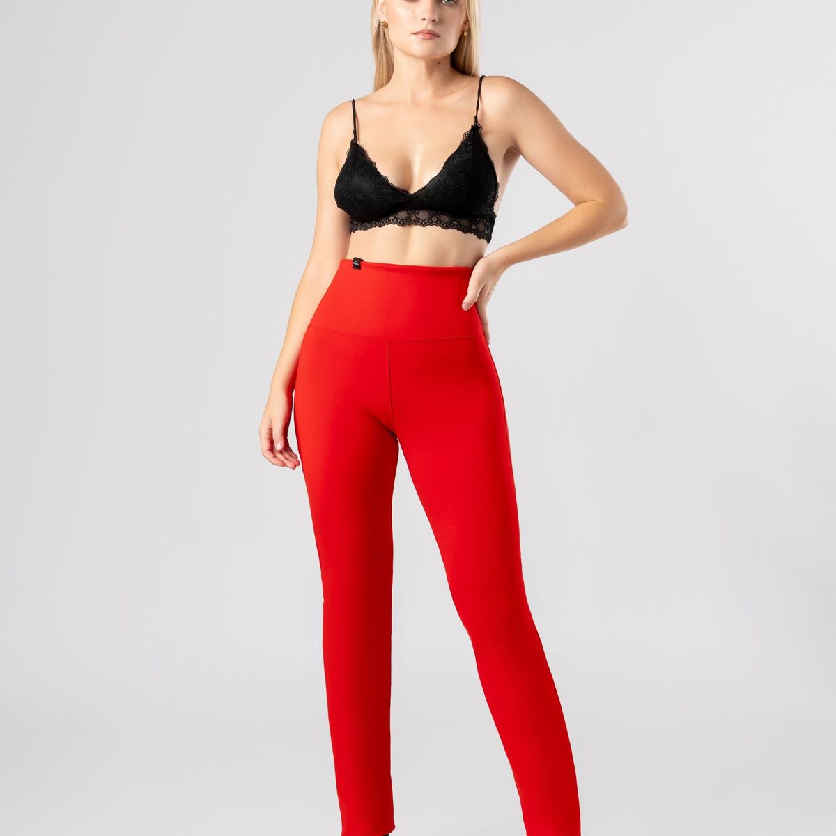 ALYNN - Pantalón fajero ejecutivo rojo