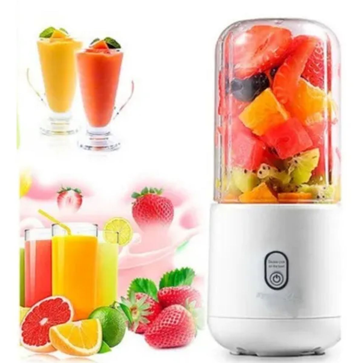 GENERICO - Mini Vaso Licuadoras Portátil 350 Ml Viajera rosado