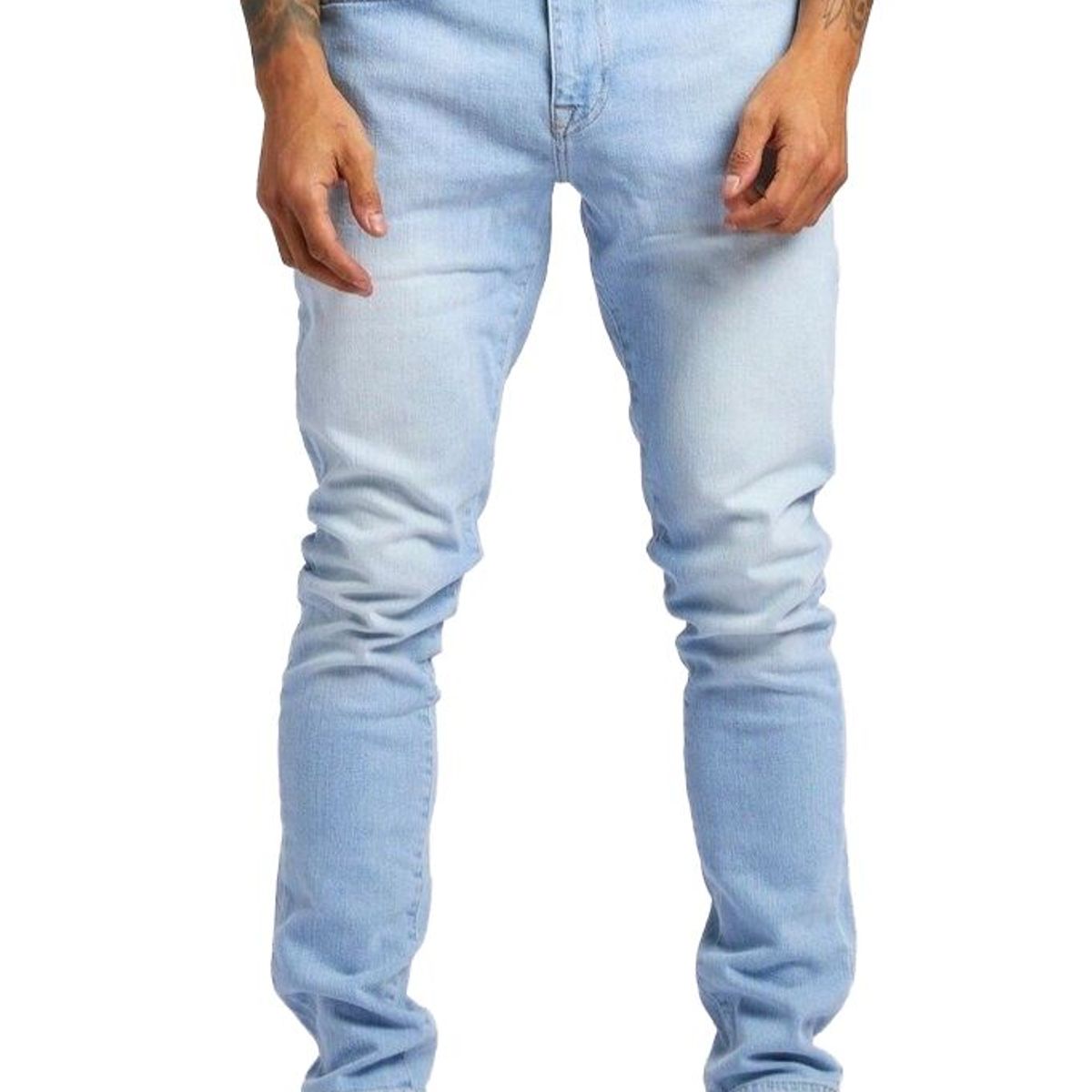 BLWOENS - Pantalones largos para hombres -Azul