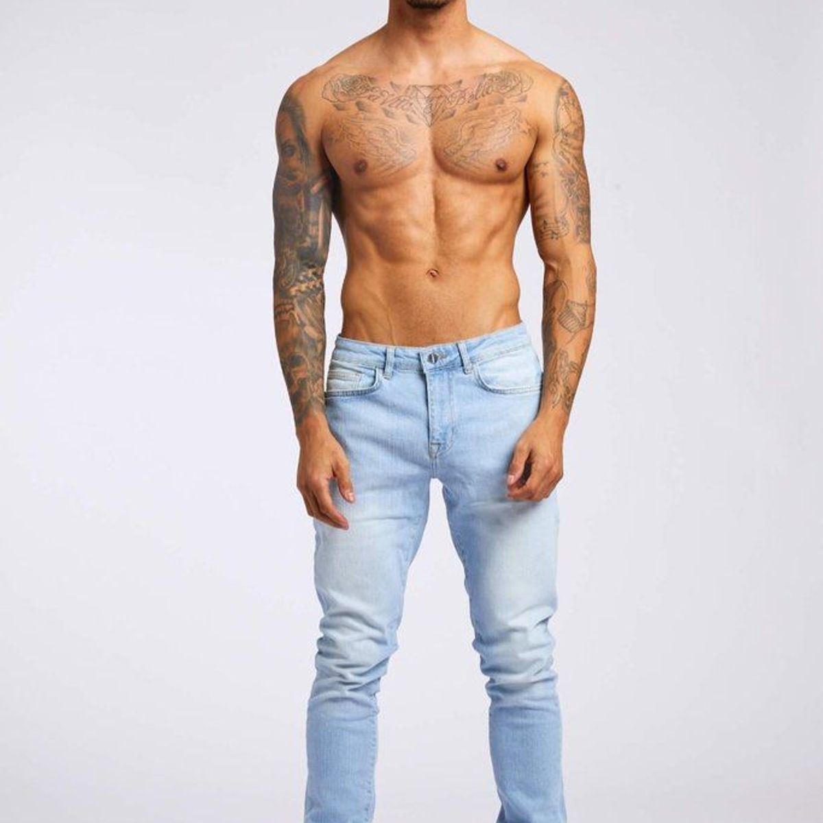 BLWOENS - Pantalones largos para hombres -Azul