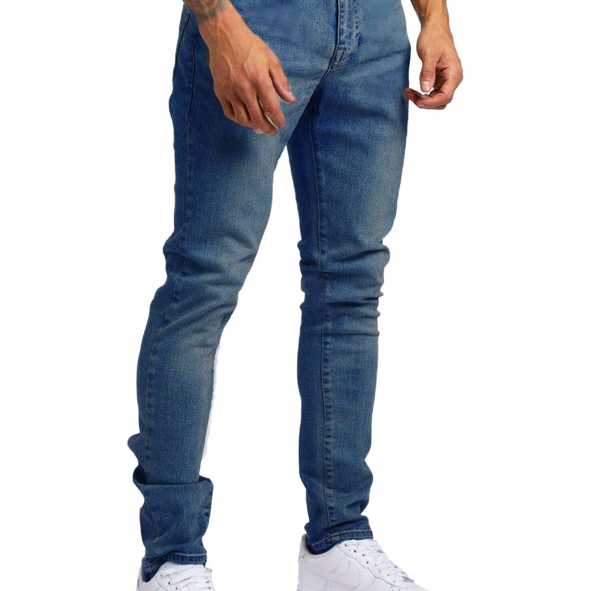 BLWOENS - Pantalones largos para hombres -Azul