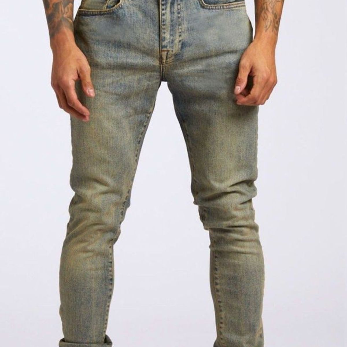 BLWOENS - Pantalones largos para hombres -Azul