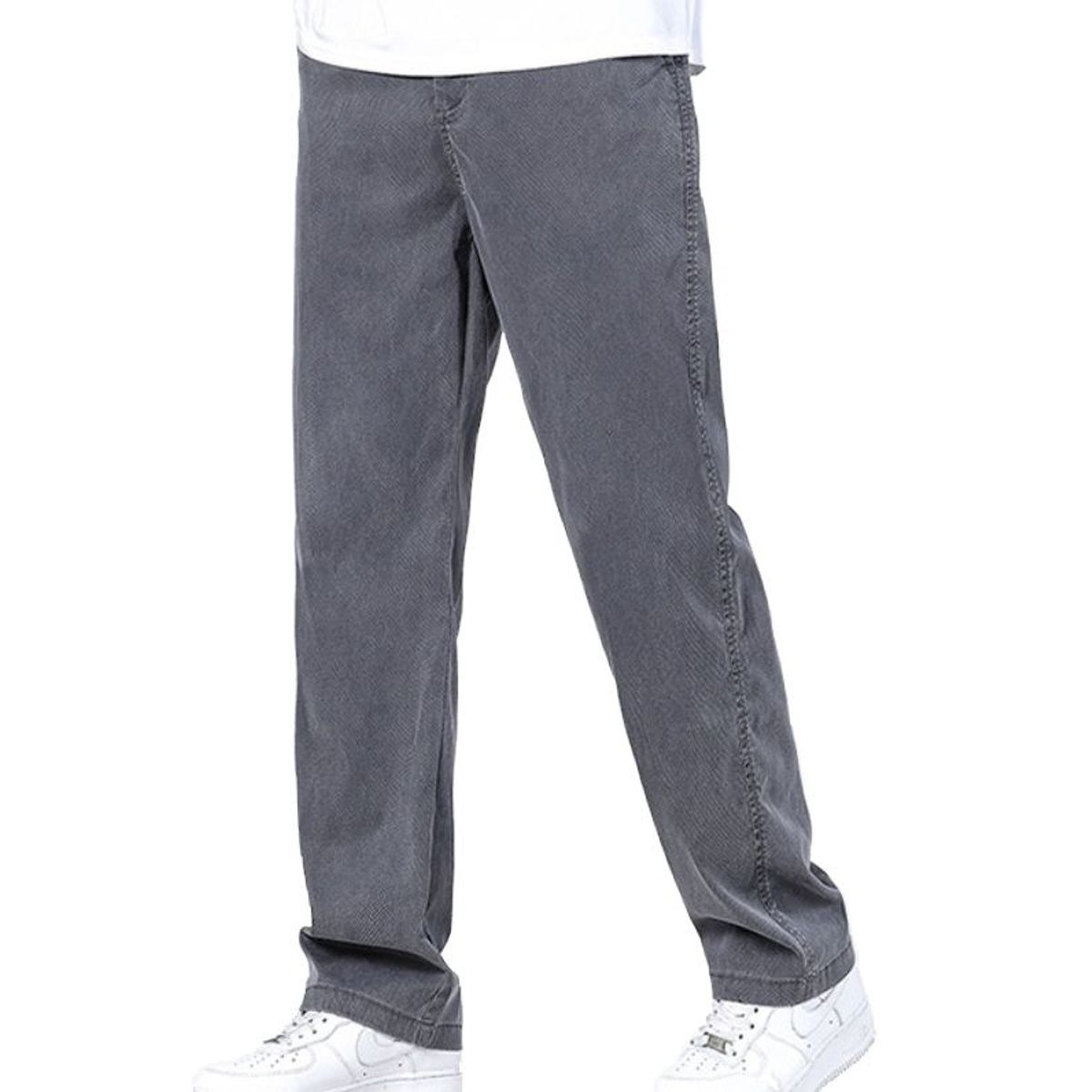 BLWOENS - Pantalones largos para hombres -Gris