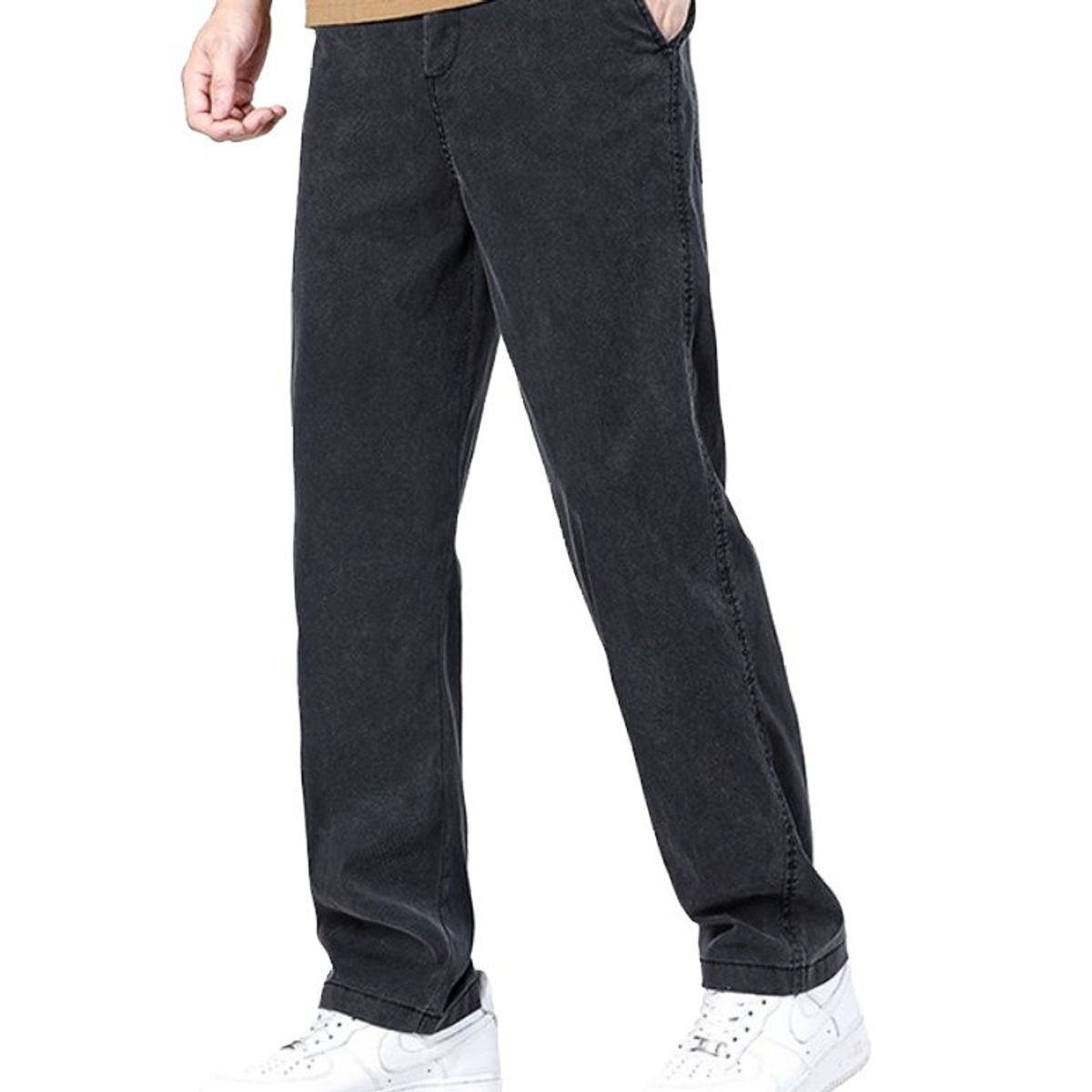 BLWOENS - Pantalones largos para hombres -Negro