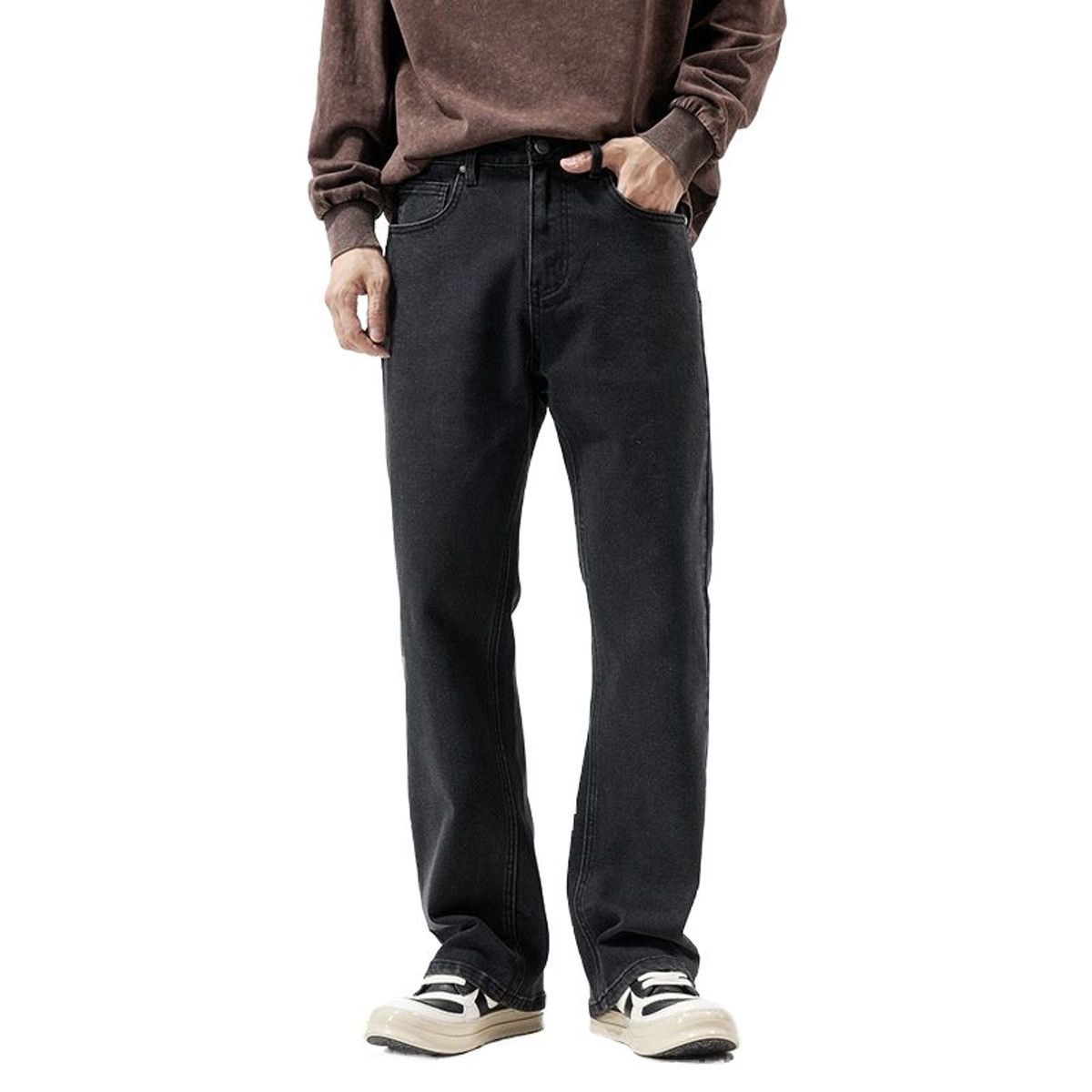 BLWOENS - Pantalones largos para hombres -Negro