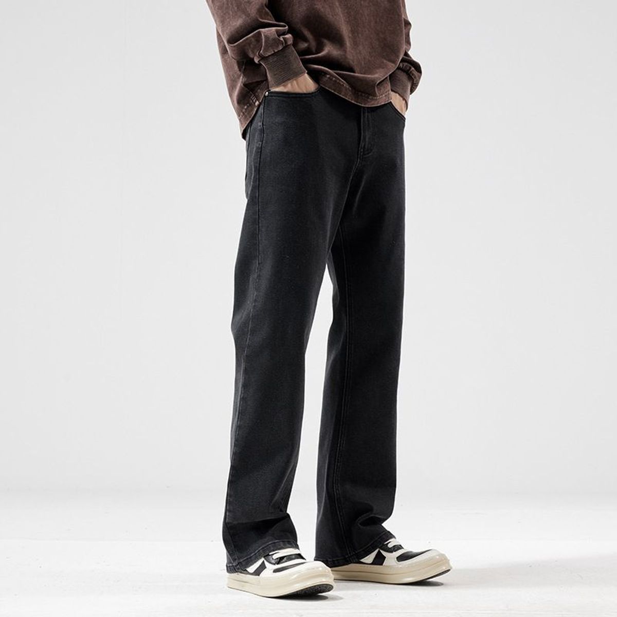 BLWOENS - Pantalones largos para hombres -Negro