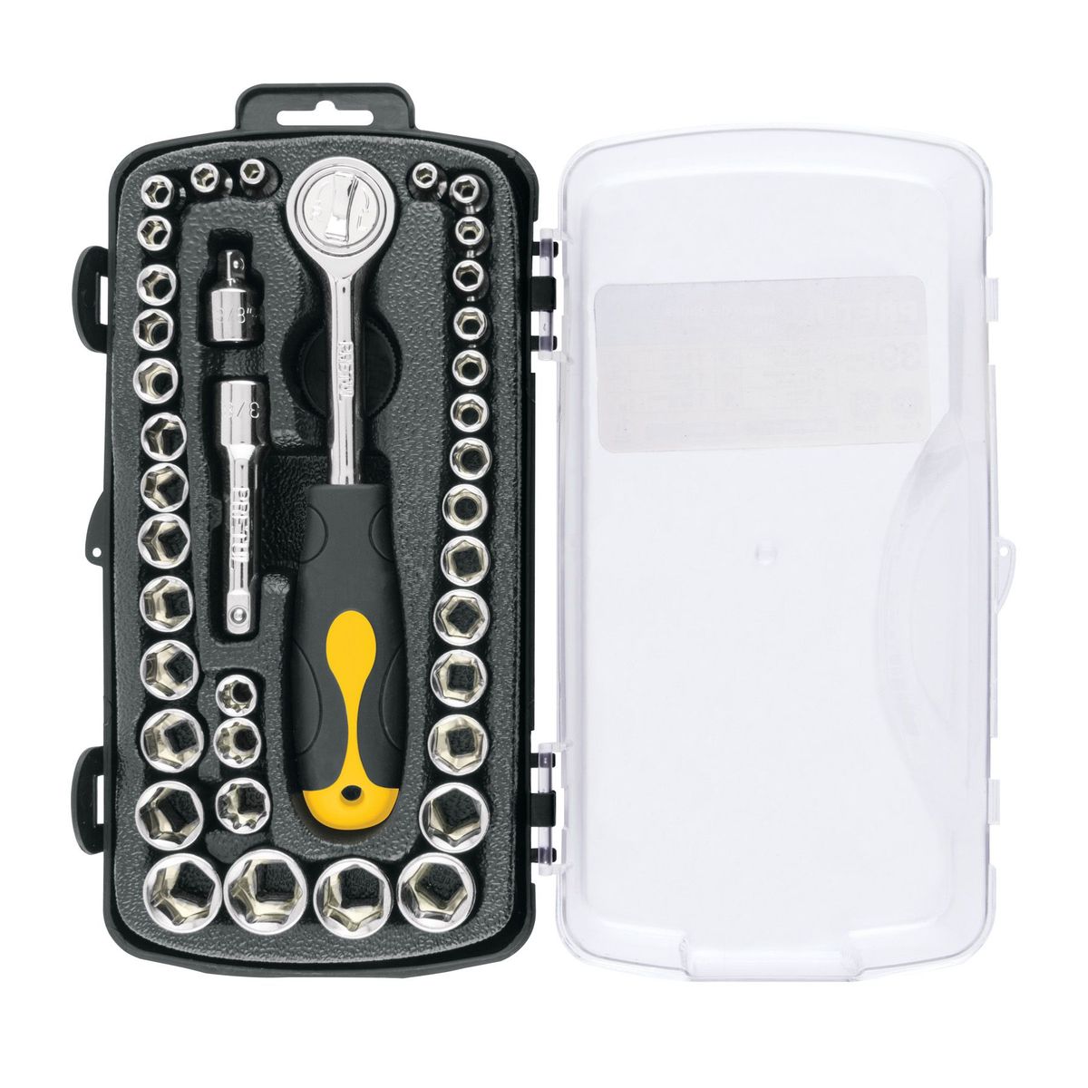 PRETUL - Juego de 39 herramientas con ratchet comfort grip Pretul