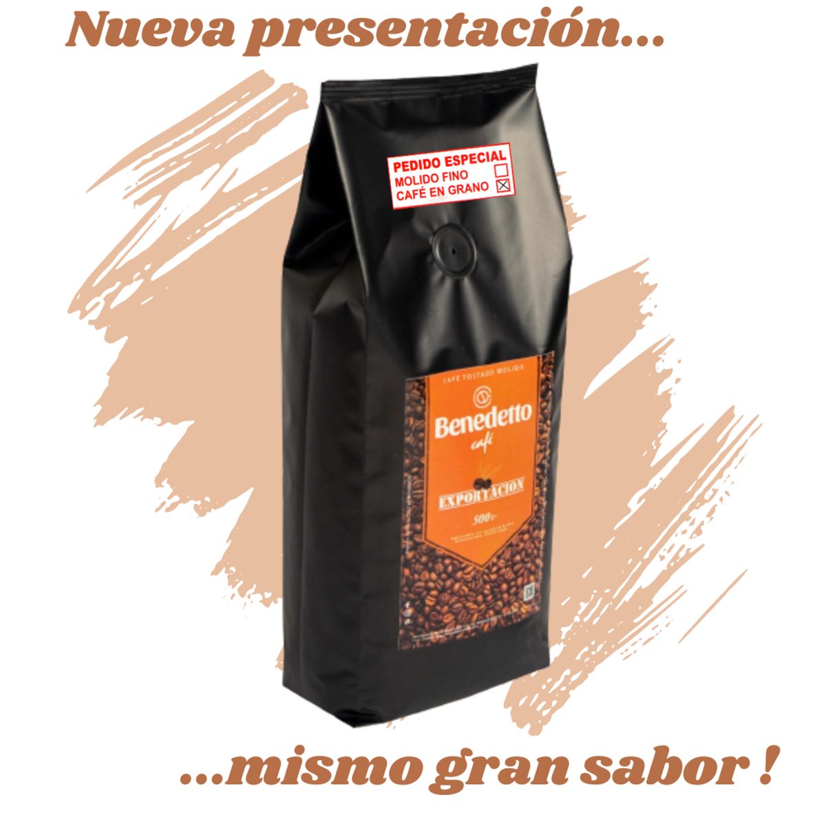 GENERICO - Café Benedetto Exportación en grano 500 gr