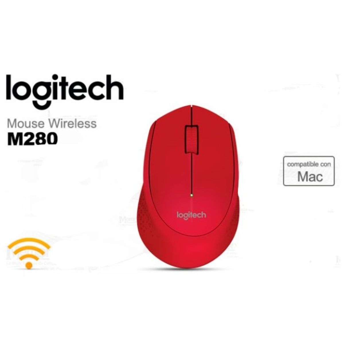 LOGITECH - Mouse Inalámbrico Logitech M280-Rojo