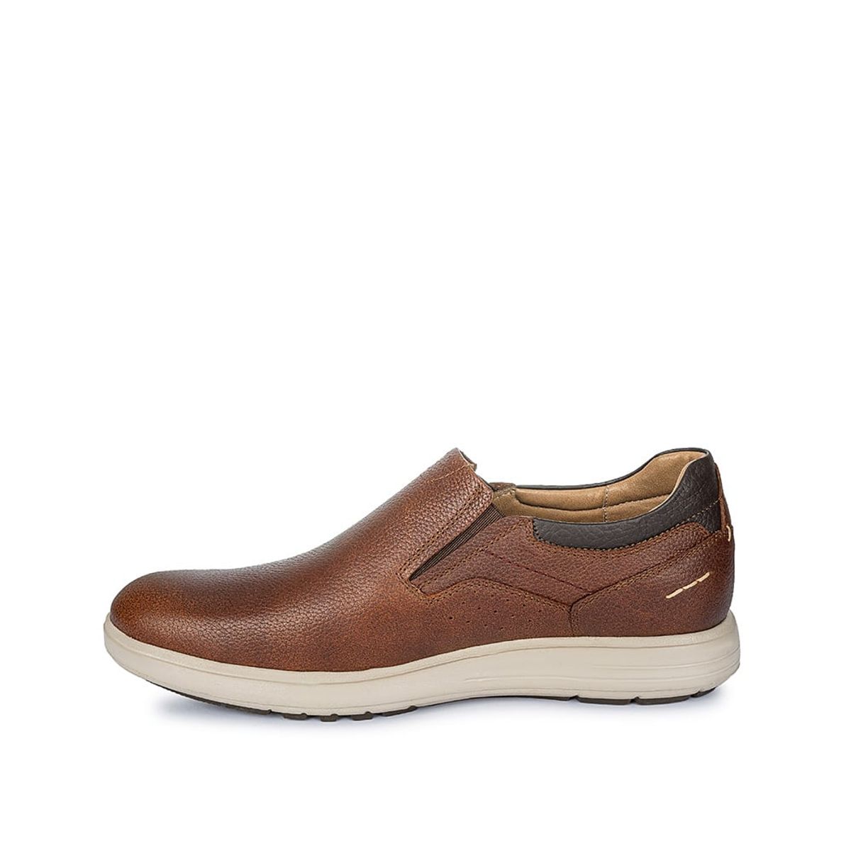 VIALE - Zapato Slip On Casual ANGELO-077 Cafe Viale Homme Cuero