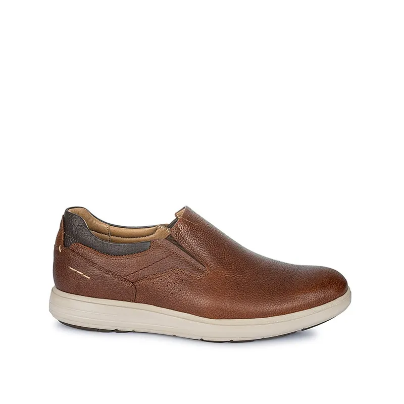 Zapato Slip On Casual ANGELO-077 Cafe Viale Homme Cuero VIALE