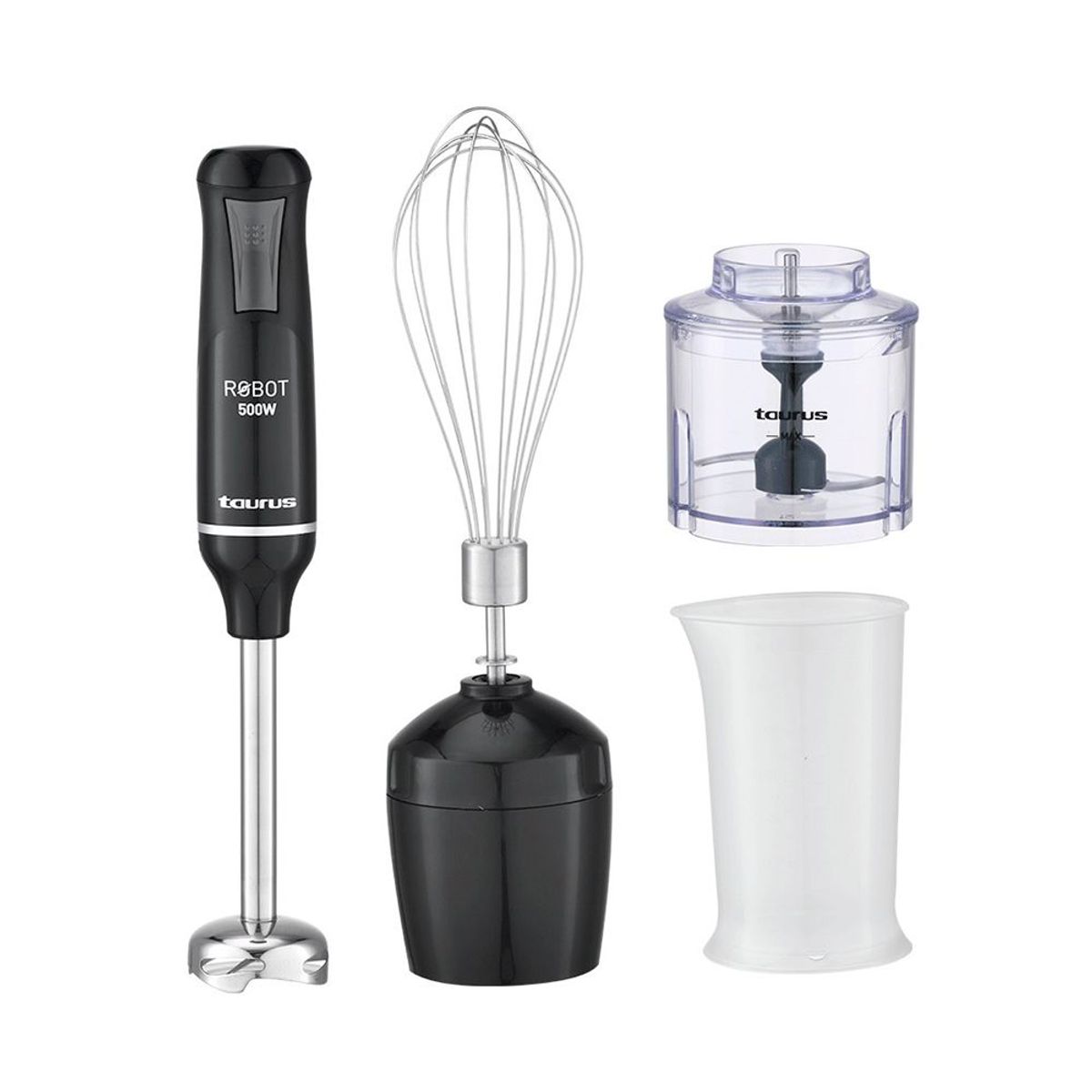 TAURUS - Batidora de Inmersion Taurus Robot 500 Plus Inox II Negro