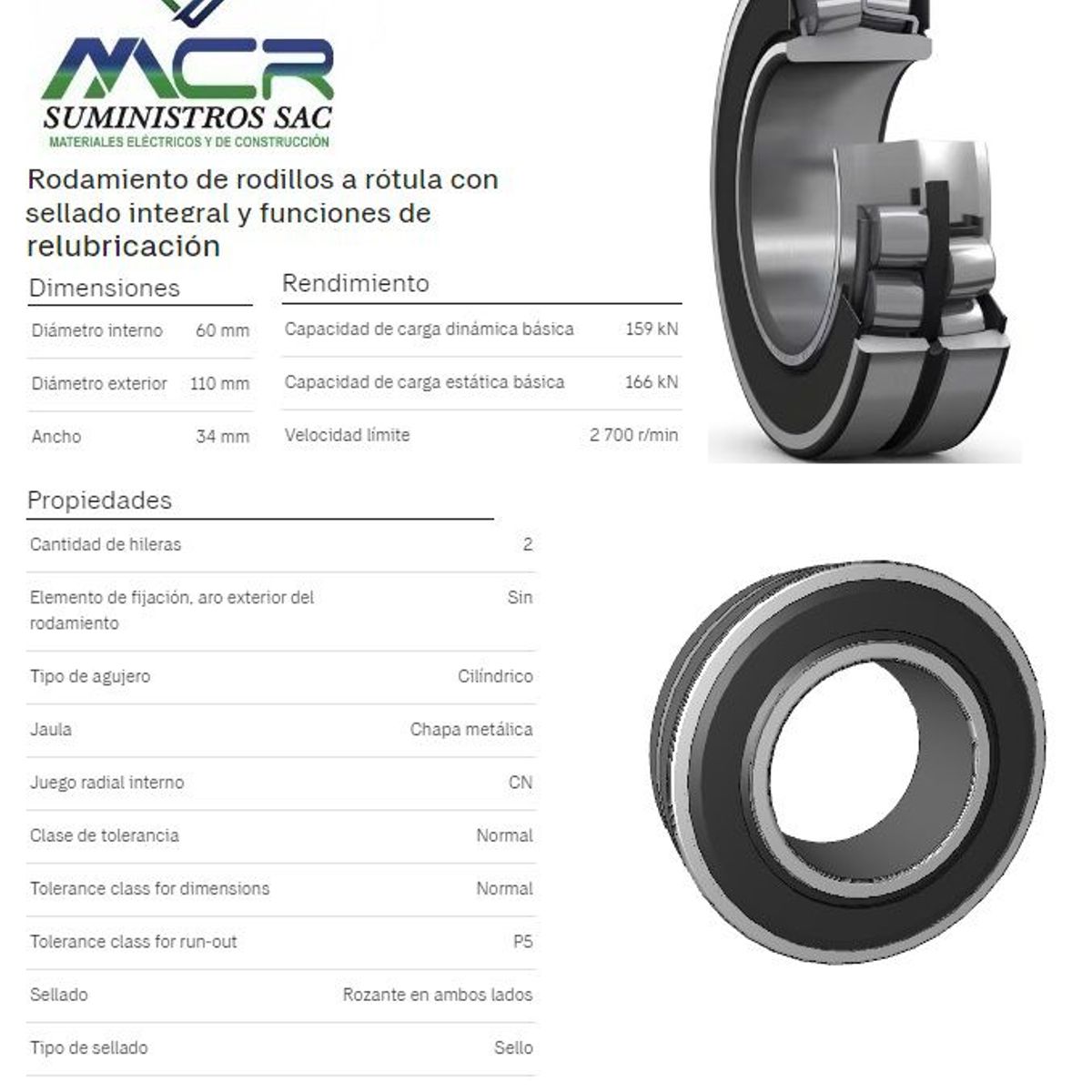 SKFK - Rodamiento de rodillos a rótula con sellado integral