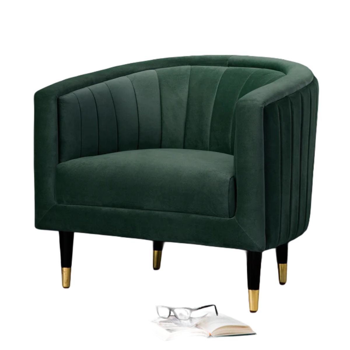 CENTRAL DECCO - BUTACA VELVET VERDE OLIVA