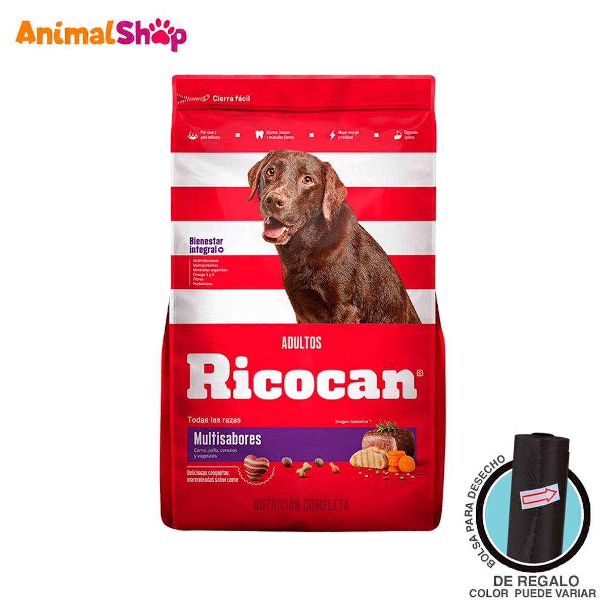 GENERICO - Comida Para Perro Adulto Ricocan Multisabores 8Kg