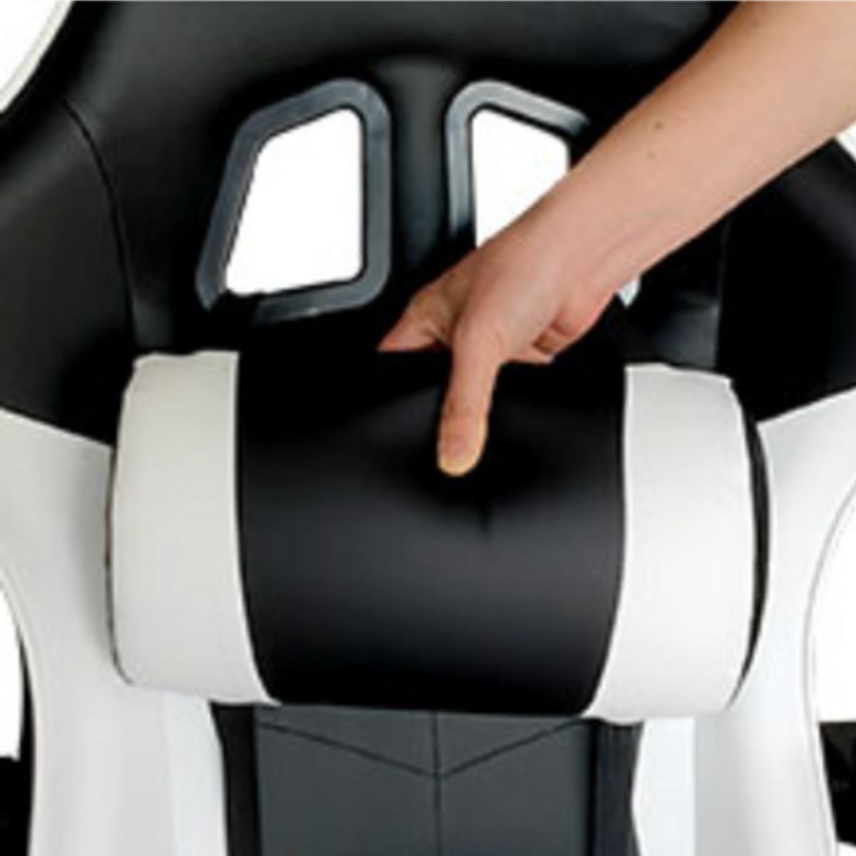 GENERICO - Silla Gamer Pro Negro con Blanco - Con Reposapies