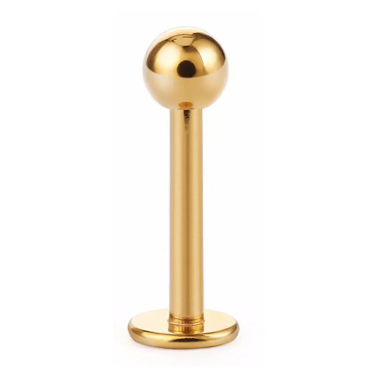 GENERICO - Piercing helix labret lóbulo tragus dorado 10mm