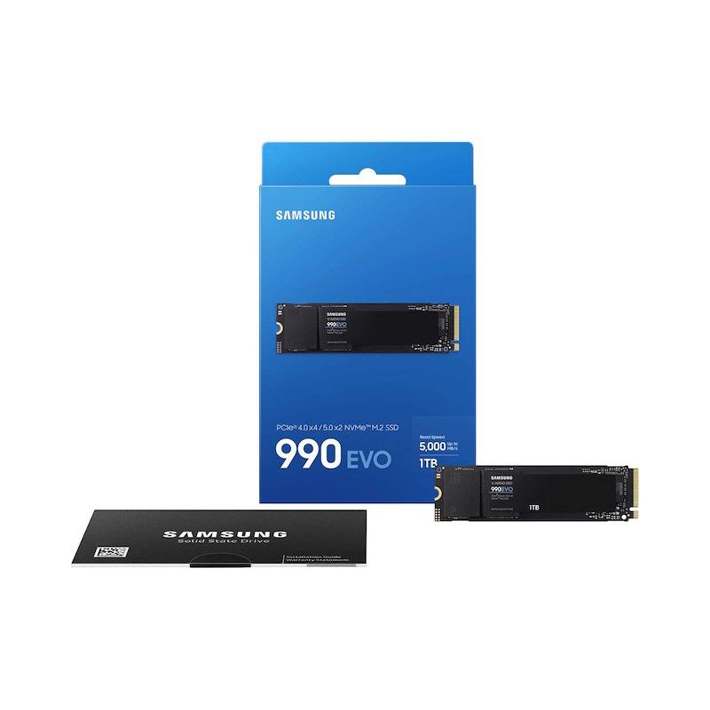 SAMSUNG - Disco Sólido SSD M.2 Samsung 990 Evo NVMe PCIe 4.0x4 / 5.0x2 - 1TB