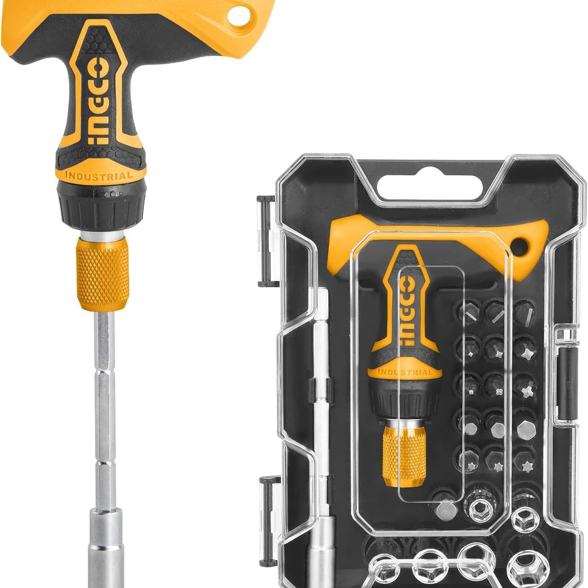 INGCO TOOLS - Destornilladores Con puntas Intercambiables 24 Pzas Ingco