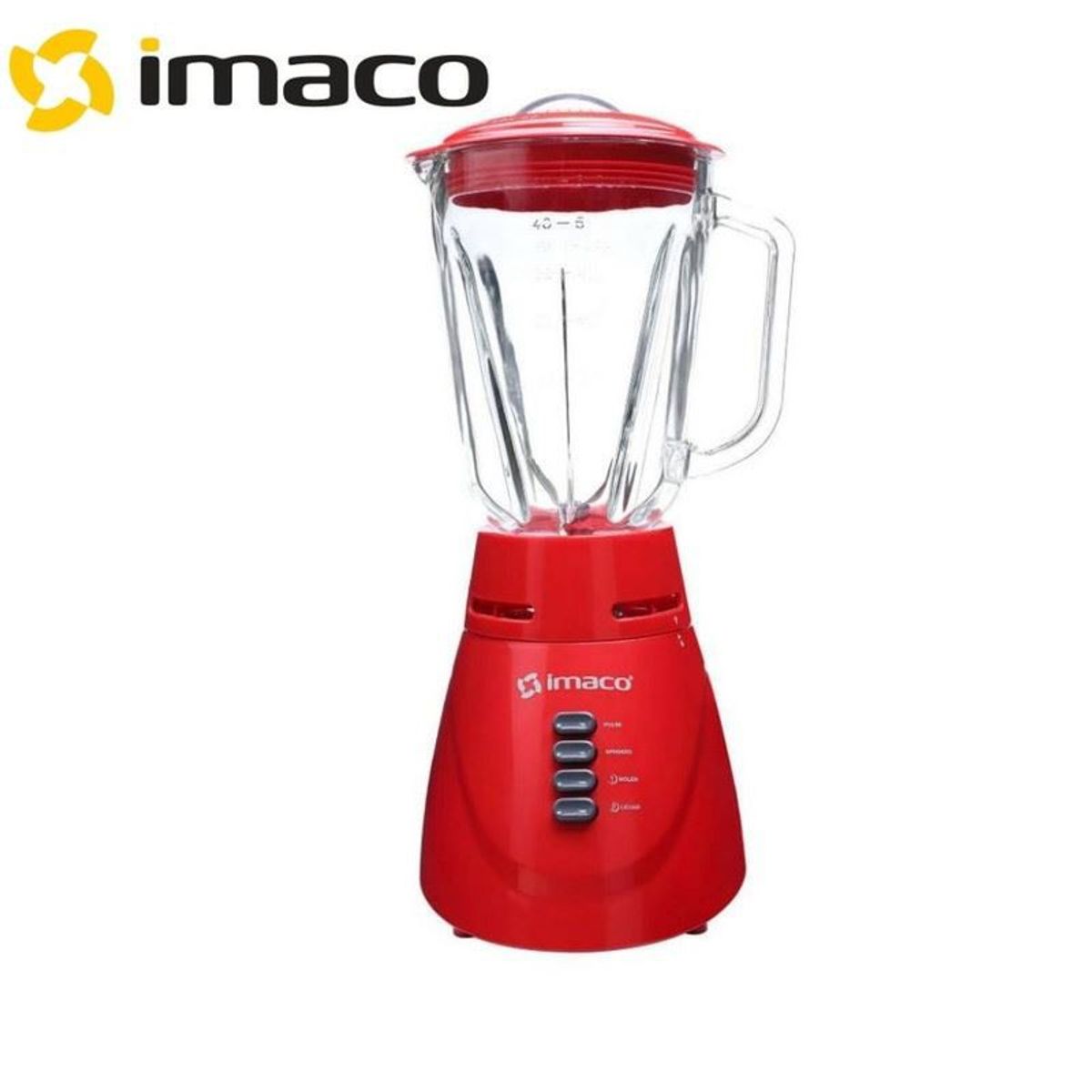 IMACO - Licuadora Vaso de Vidrio BL4125VR Rojo