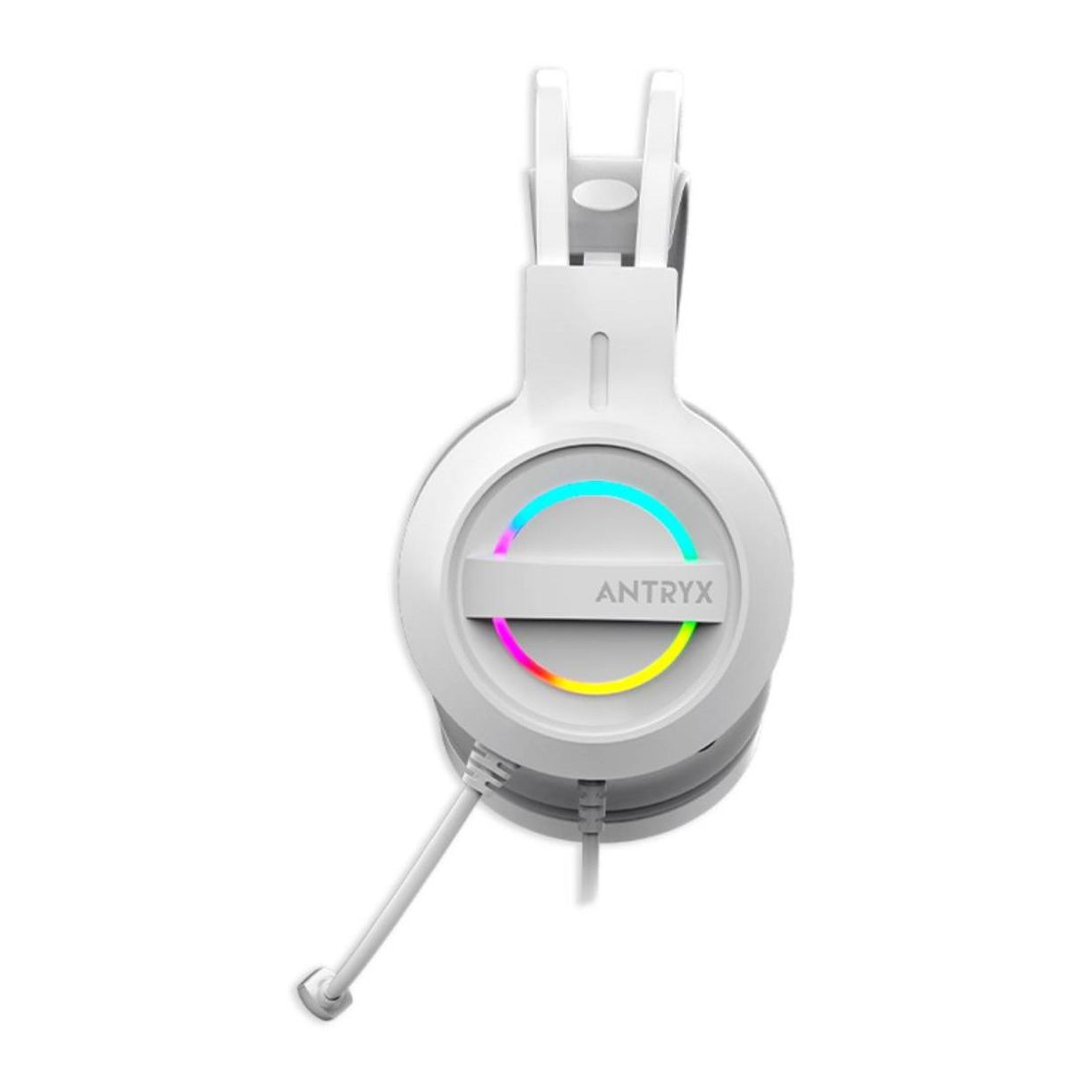 ANTRYX - AURICULAR ANTRYX IRIS-W GRIS, 7.1 VIRTUAL SURROUND, USB, RAINBOW