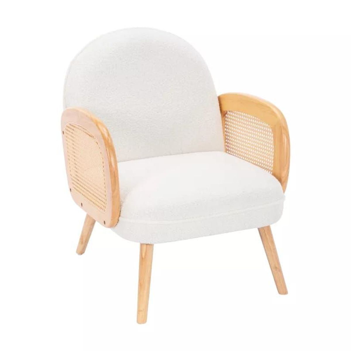 GENERICO - Sillón crudo madera y rattan Estilo Nordico - armado