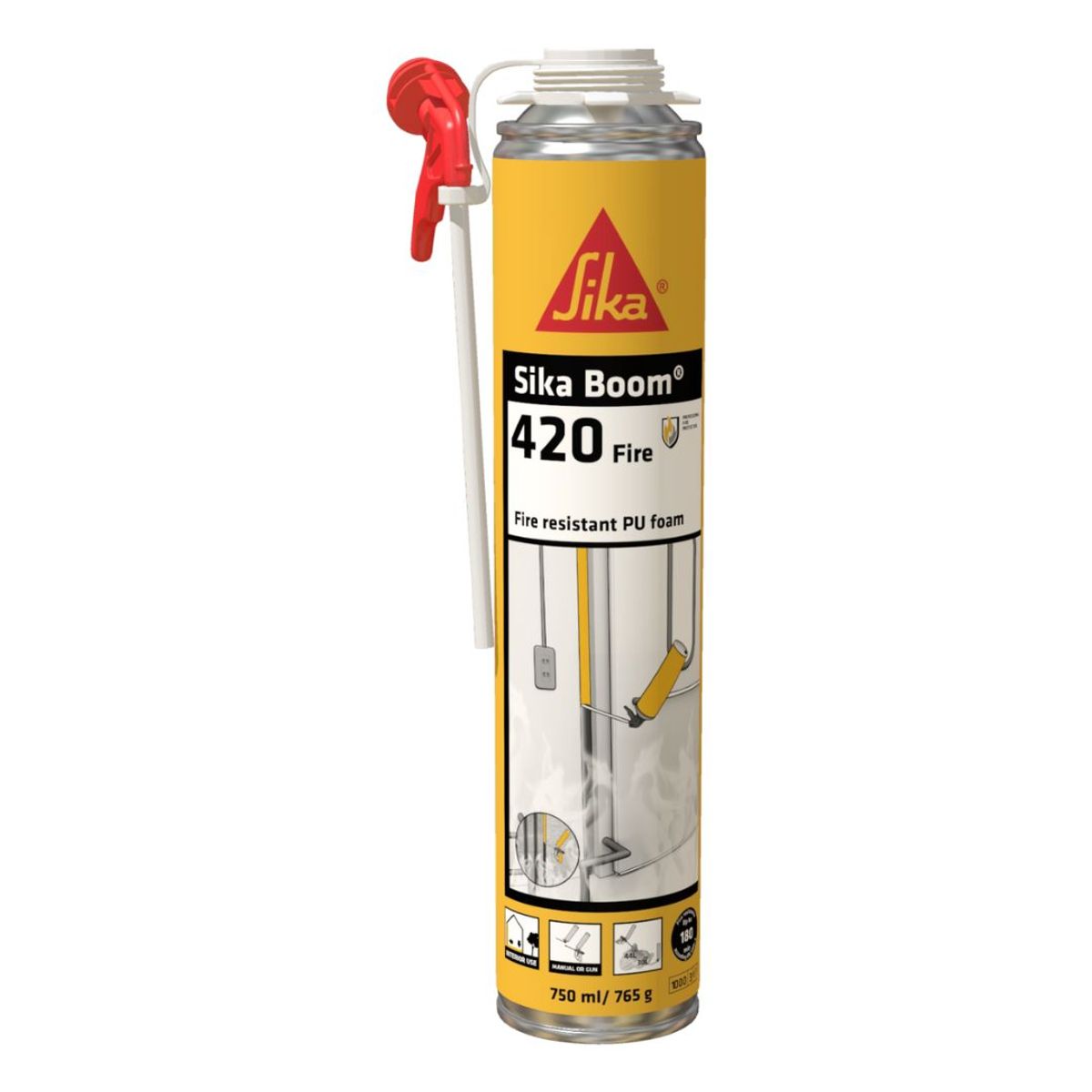 SIKA - Espuma de Relleno Resistente al fuego Sika Boom fire 420 rosado 750ml
