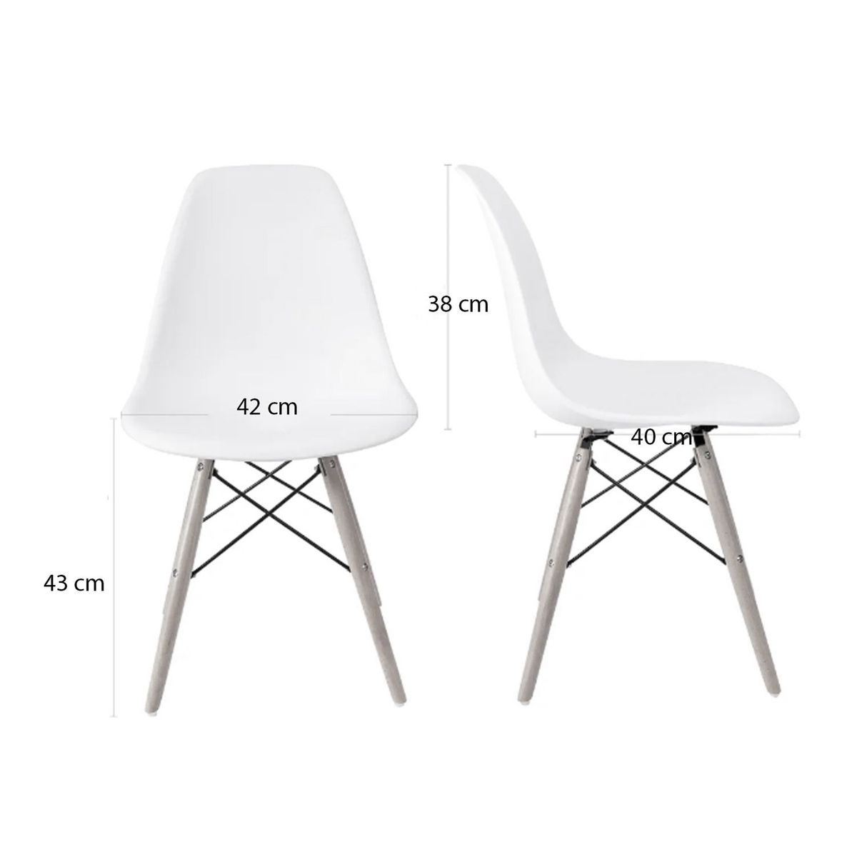 GENERICO - COMBO DE 4 SILLAS VINTAGE MELÓN