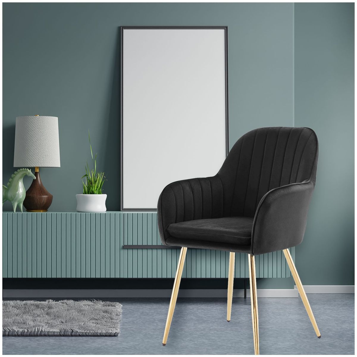 NOVAHUS - Set x 2 Sillas Sitial Alicante Negro