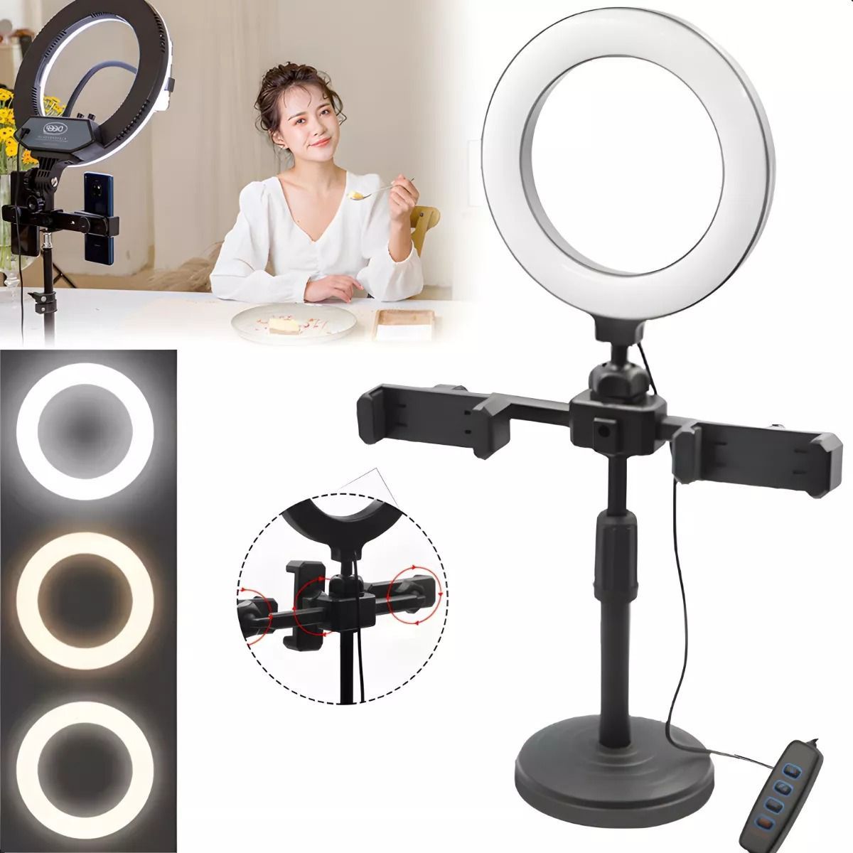 GENERICO - Aro de Luz Led con Holder y Parante