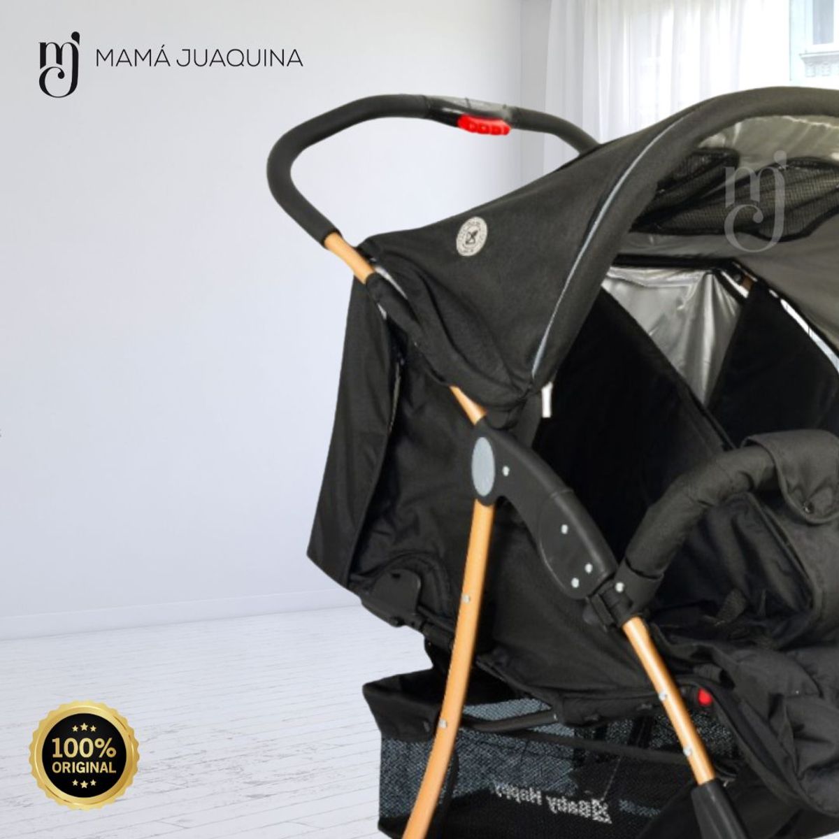 BABY HAPPY - Coche Cuna Mellicero «TWINS» Black