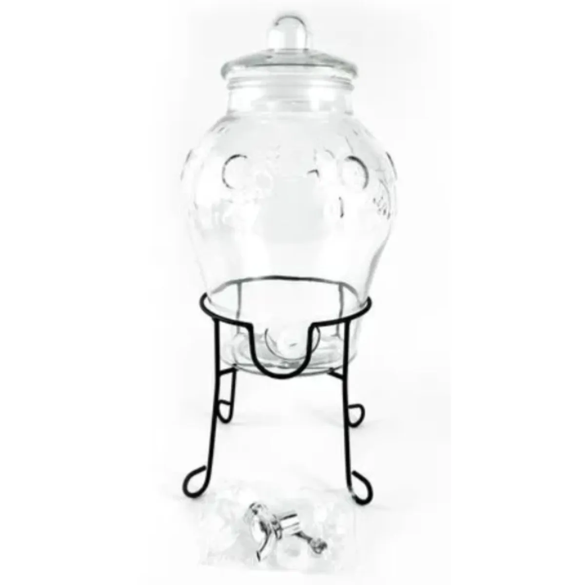 ICHIMATSU - DISPENSADOR DE VIDRIO CAPACIDAD 6LT CON RACK ATRACTIVO DISEÑO