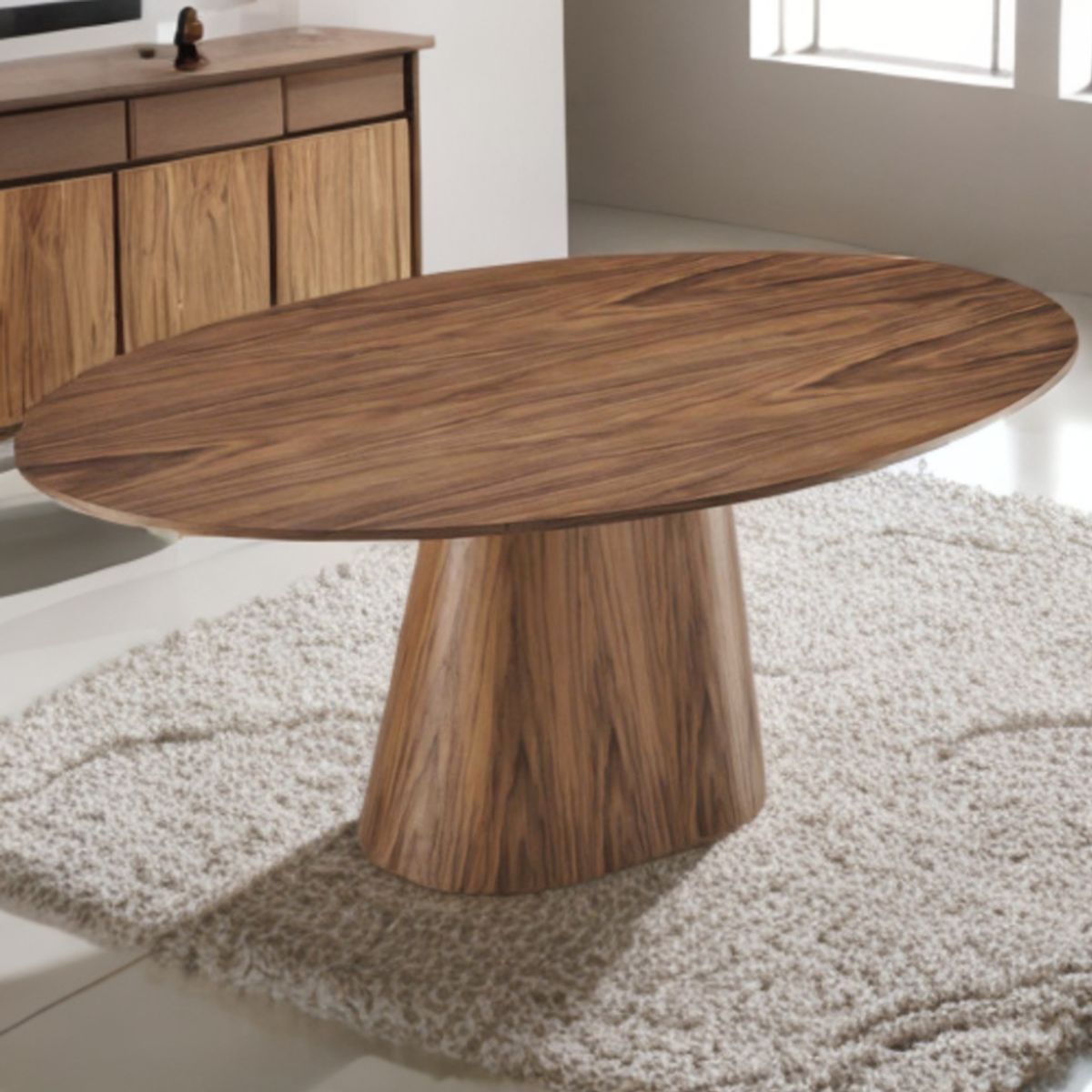 CENTRAL DECCO - MESA PARA 6 SILLAS SERGIE MARRON OSCURO