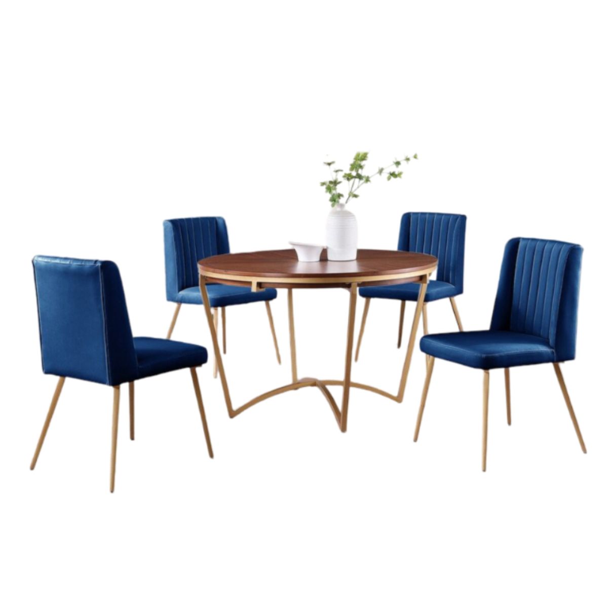 CENTRAL DECCO - COMEDOR 4 SILLAS CHICAGO AZUL