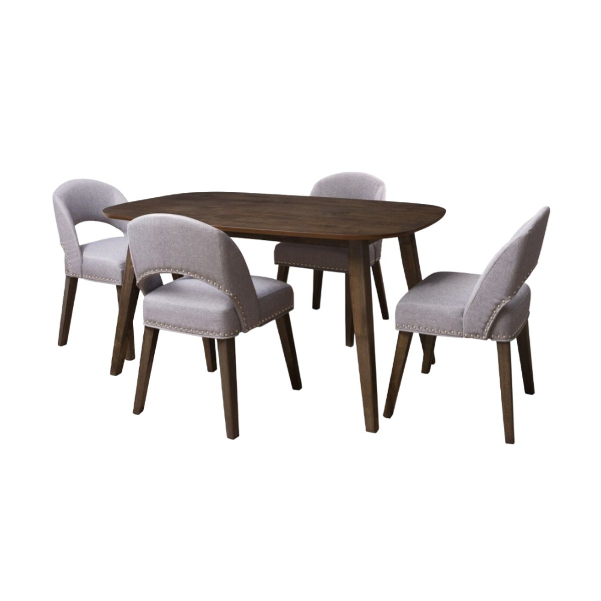 CENTRAL DECCO - COMEDOR 4 SILLAS NANTES GRIS CLARO