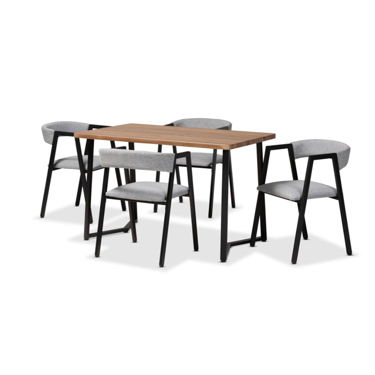 CENTRAL DECCO - COMEDOR 4 SILLAS OPORTO GRIS CLARO