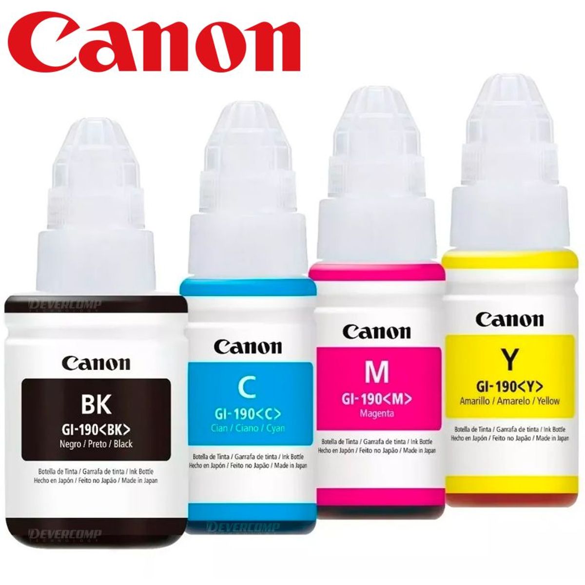 CANON - Pack Botellas Gi-190 De Tinta Canon G1110 G2110 G3110 G4110