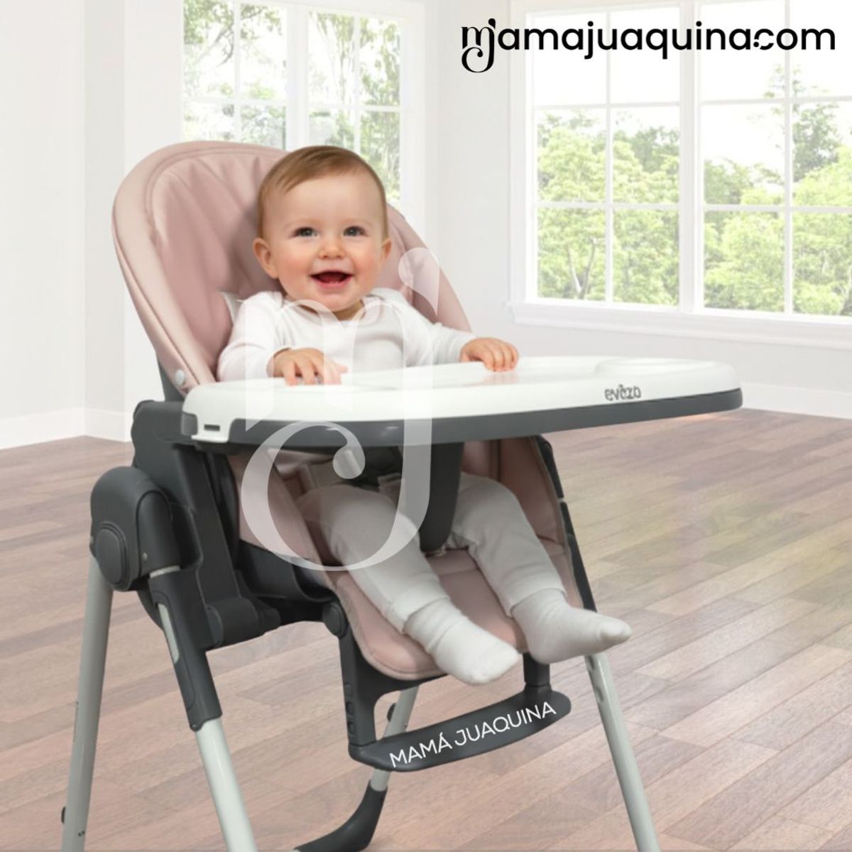 EVEZO - Silla de Comer Graduable «TATI» Pink