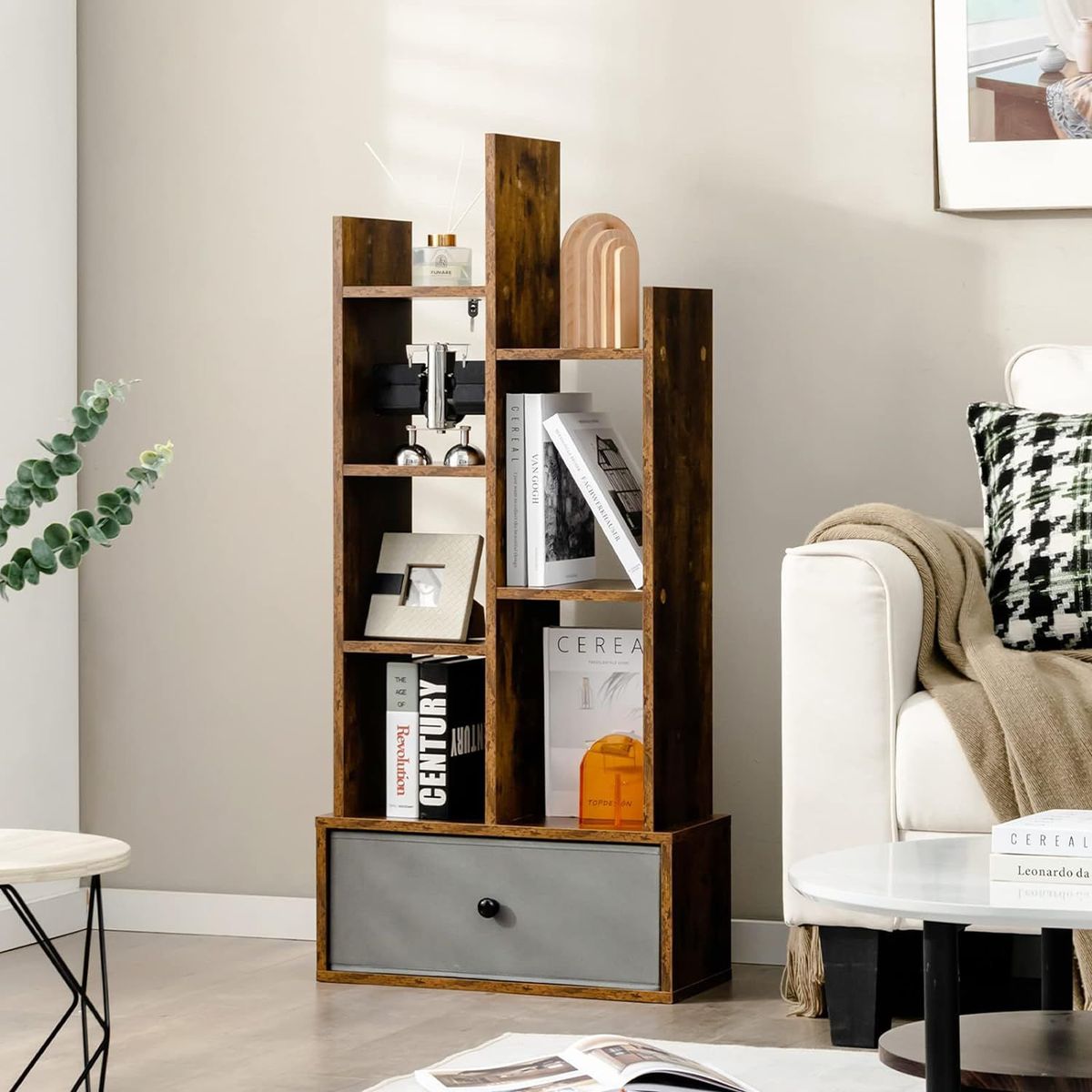 GENERICO - Librero Estante Fukushima Armado 5 Divisiones - Gaudi