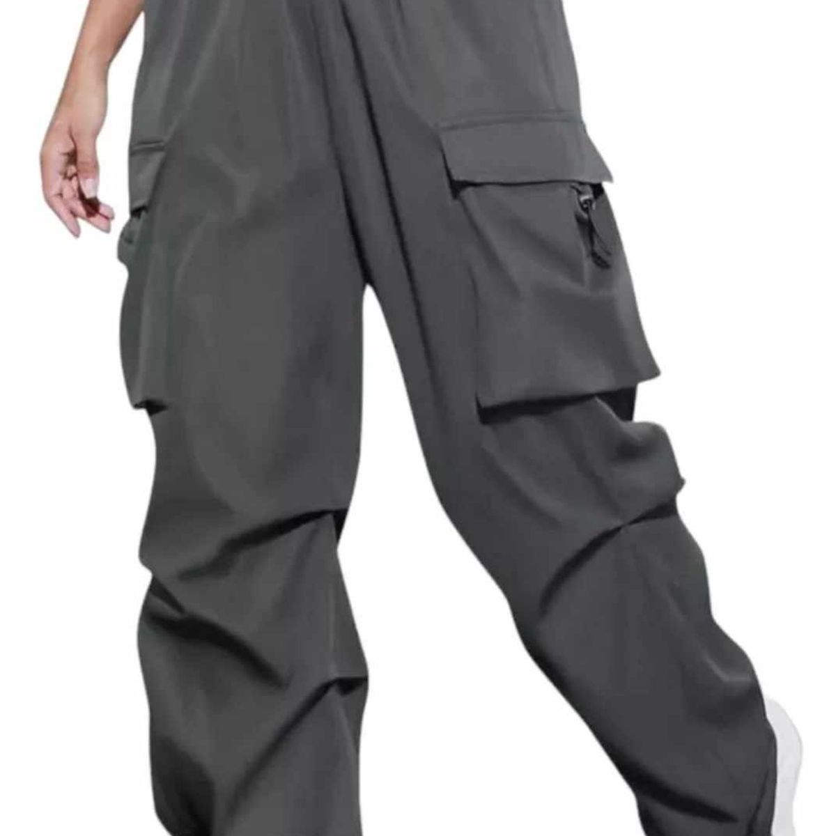 ENKI - Pantalón Cargo Parachute Hombre Tela Mojada  Urbano Enki