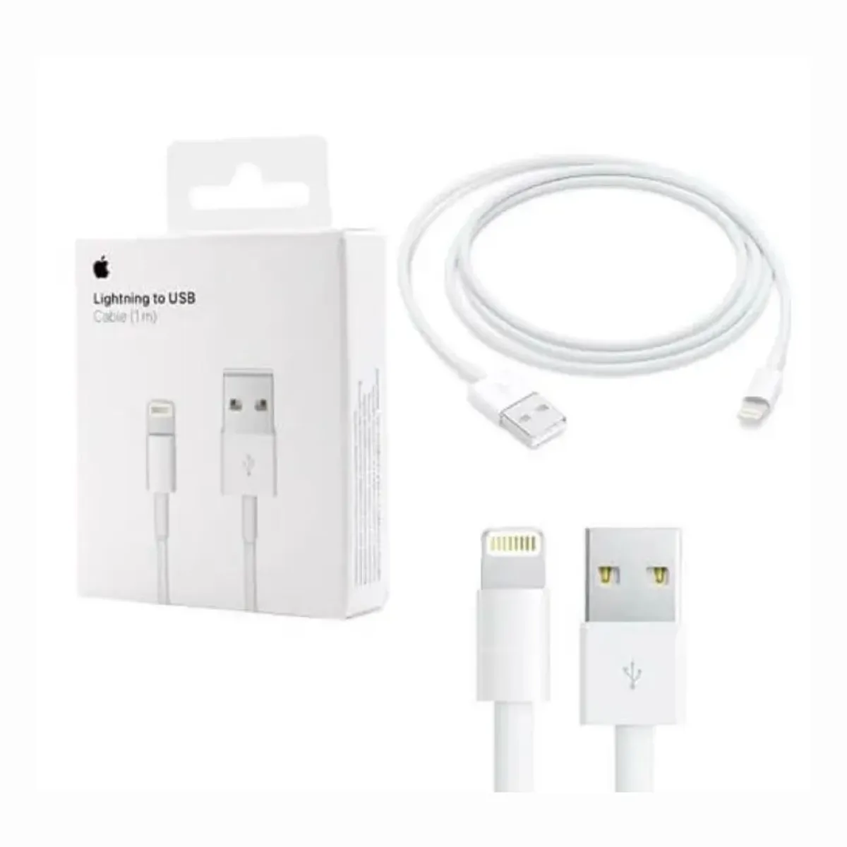 APPLE - Cable Cargador Apple USB a Lightning de iPhone 1m - Original
