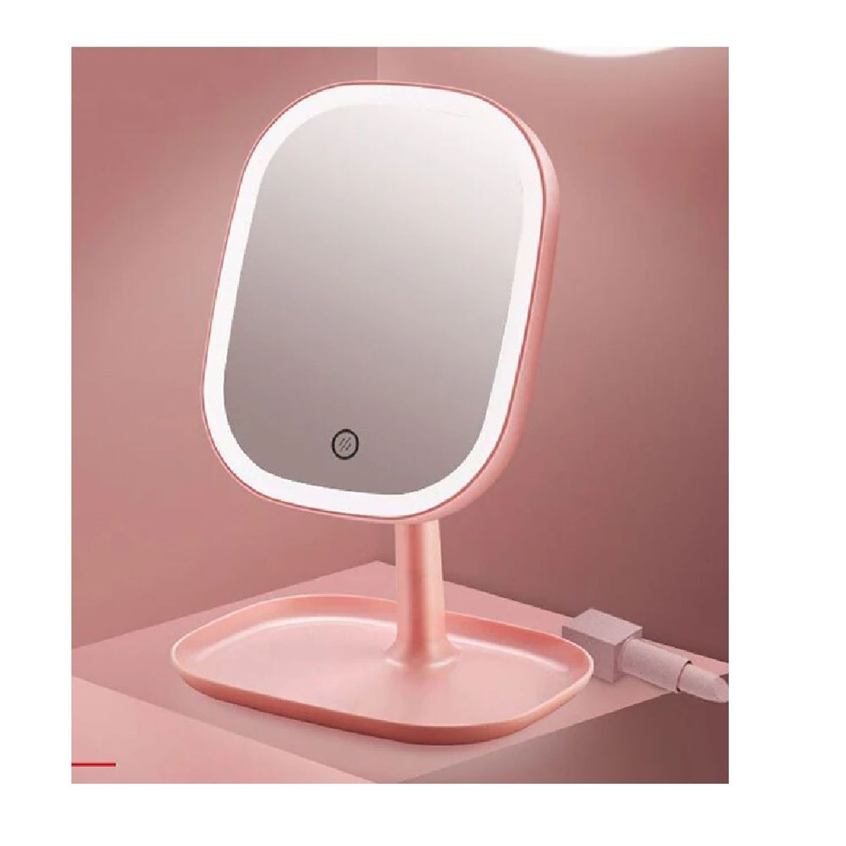 GENERICO - Espejo de Tocador con Luz Led - Color Rosado