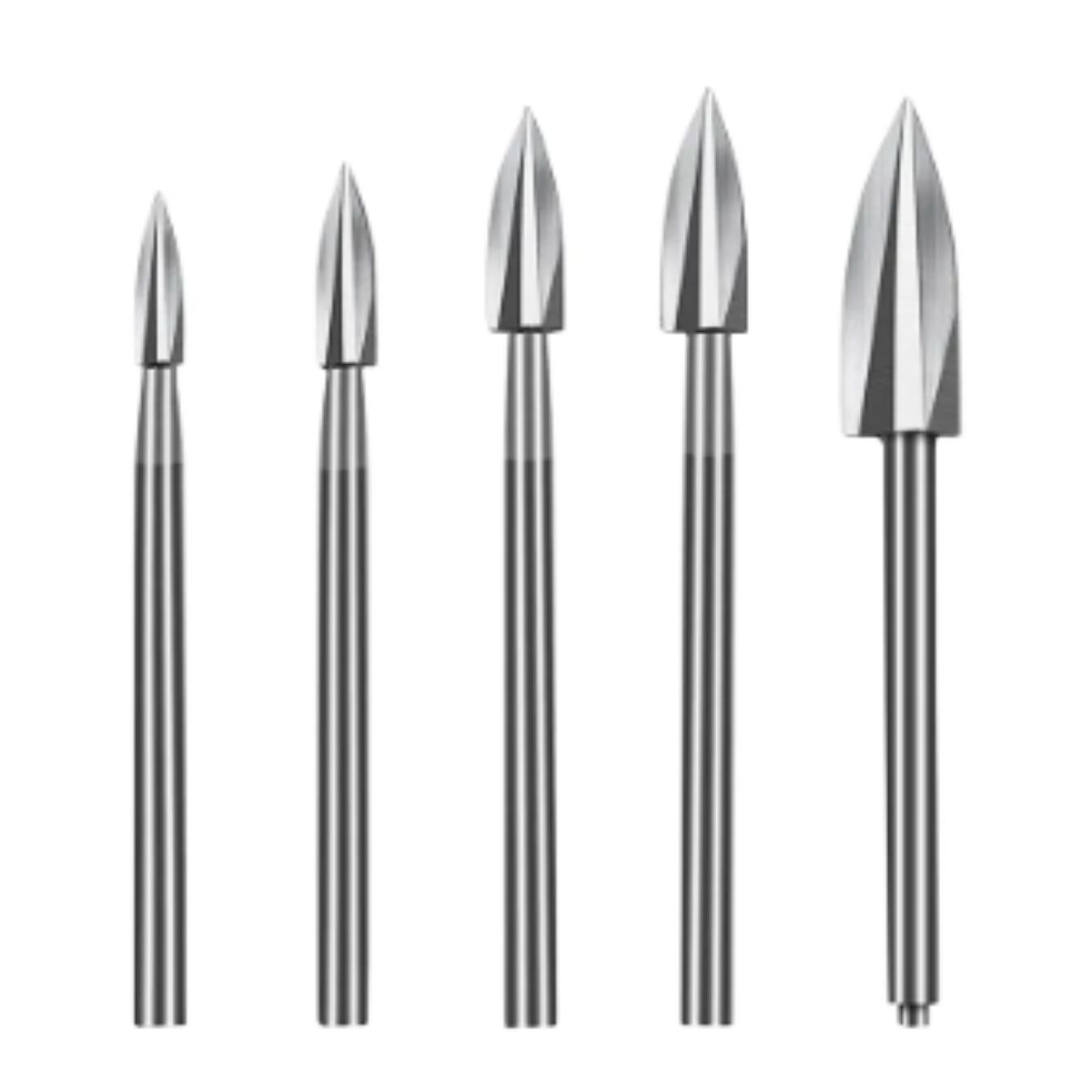 GENERICO - Set de 5 Fresas para Tallado de Artesanías en Madera